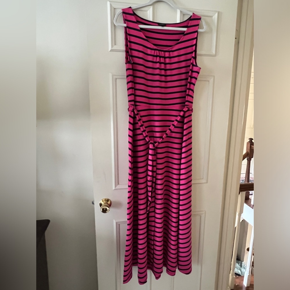 Talbots Pink and Navy Maxi Dress.  Size XL